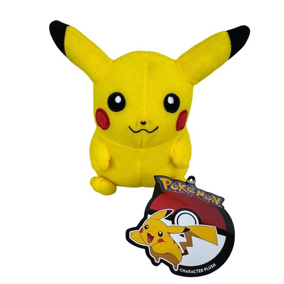 Pokemon Pikachu Character Plush By The Toy Factory w/tags 7" Stuffed - Picture 1 of 11